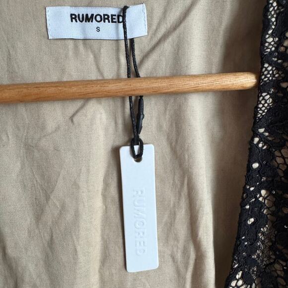 Rumored Black Lace and Sequins Mini Dress NWT - Picture 7 of 16